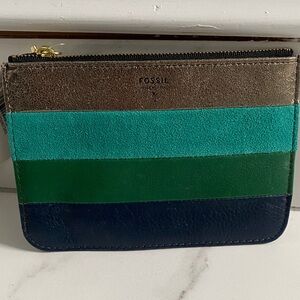 Fossil Multicolor Leather Pouch